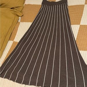 Kotn knit stripe skirt